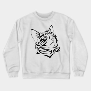 Tribal Cat Crewneck Sweatshirt